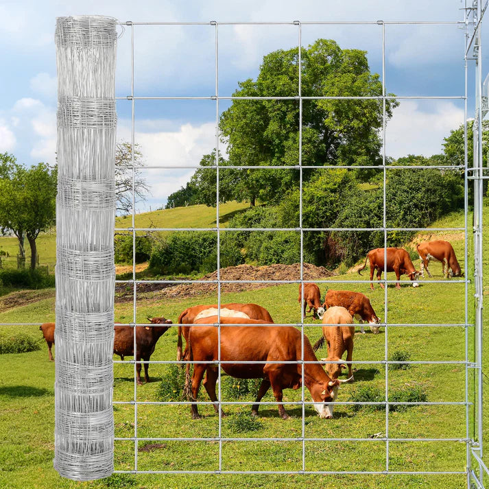 Garvee Cattle Fence Heavy Duty Galvanized Wire Fencing for Hog Goat Sheep Deer Yard Protection 1.5m-49.7m Durable Chain Link Fence