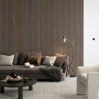 Garvee 2-Pack 47 x 24 Inch 3D Fluted Wood Slat Acoustic Panels, Soundproof Wall Decorative Panels for Home Theater Studio and Media Walls