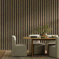 Garvee 4-Pack 47 x 24 Inch 3D Fluted Wood Slat Acoustic Panels, Soundproof Wall Decorative Panels for Home Theater Studio and Media Walls