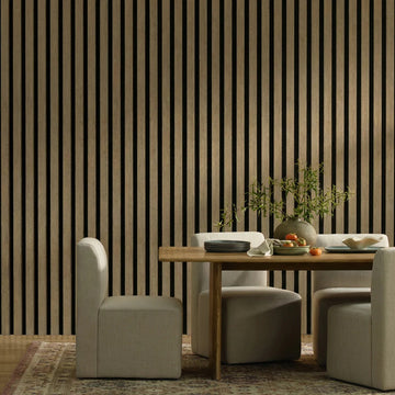 Garvee 4-Pack 47 x 24 Inch 3D Fluted Wood Slat Acoustic Panels, Soundproof Wall Decorative Panels for Home Theater Studio and Media Walls