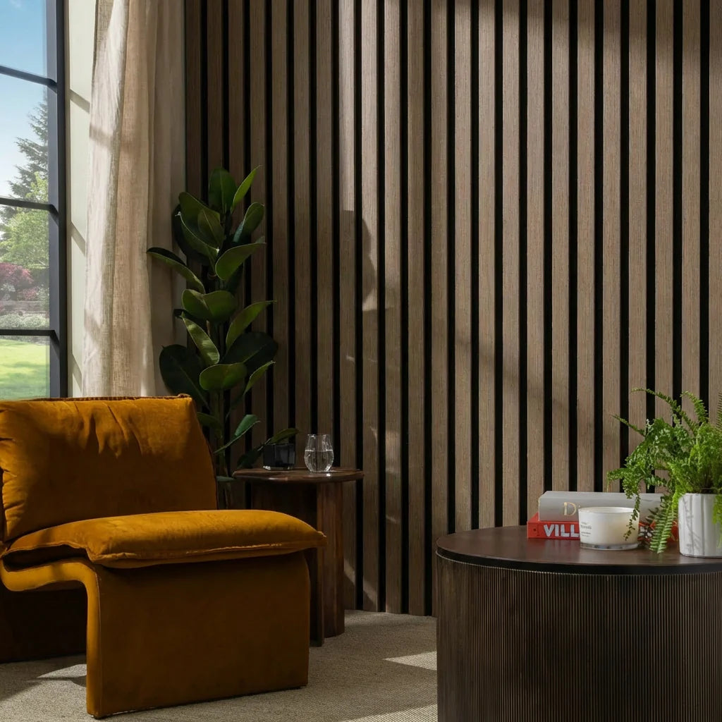 Garvee 2-Pack 47 x 24 Inch 3D Fluted Wood Slat Acoustic Panels, Soundproof Wall Decorative Panels for Home Theater Studio and Media Walls