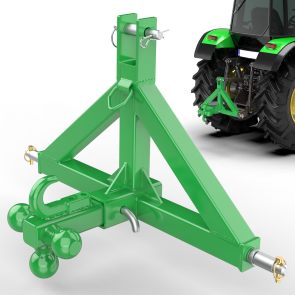 Garvee 3 Point Hitch Receiver Category 1 Tractor 2 in Receiver 3 Ball & Hook Heavy Duty Trailer Hitch