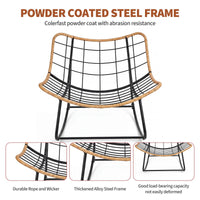 Garvee Heavy-Duty Garden Rocking Chair – 205kg Capacity Outdoor Metal Rocker with Thick Cushions for Patio & Conservatory