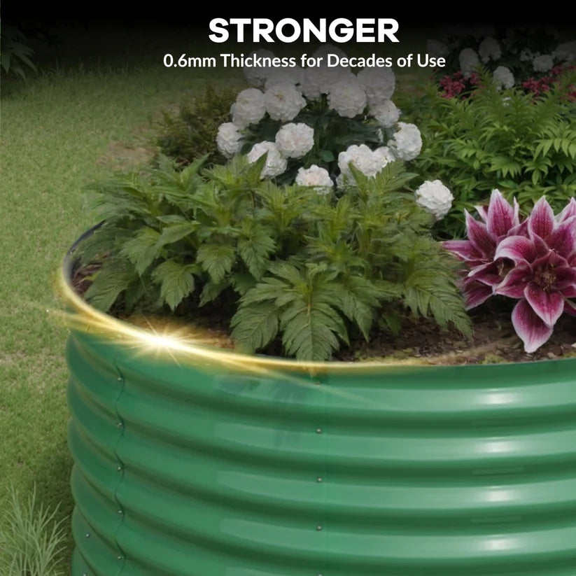 Garvee 244*122*46 cm Galvanized Raised Garden Bed - Rust-Resistant Metal Planter Box for Vegetables, Flowers, Herbs, Green