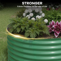Garvee 244*122*46 cm Galvanized Raised Garden Bed - Rust-Resistant Metal Planter Box for Vegetables, Flowers, Herbs, Green