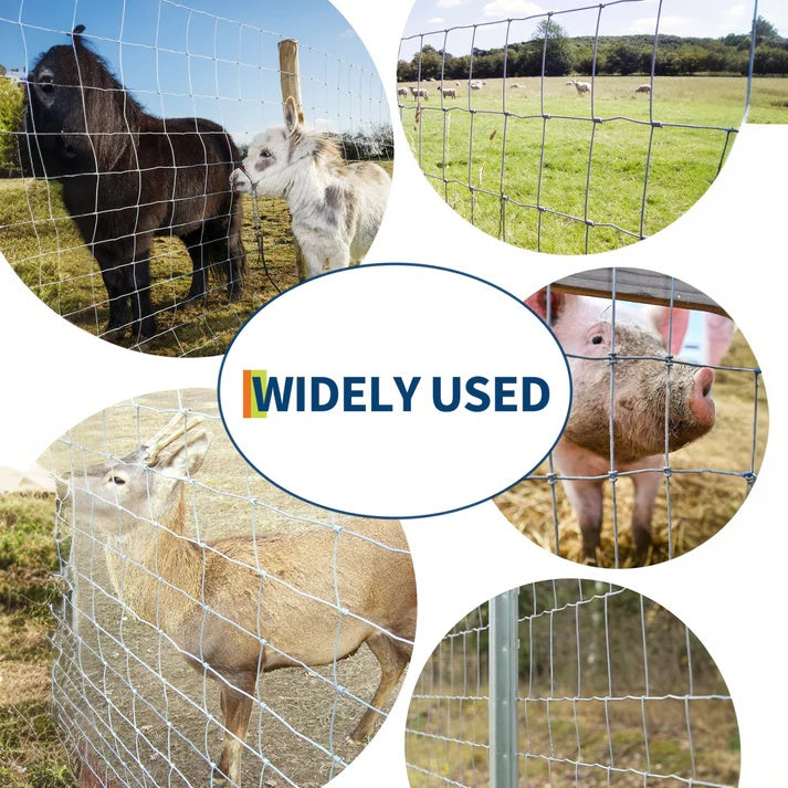 Garvee 6ft x 328ft Cattle Fence Heavy Duty Galvanized Wire Fencing for Hog Goat Sheep Deer Yard Protection