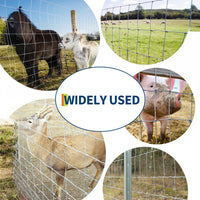 Garvee 6ft x 328ft Cattle Fence Heavy Duty Galvanized Wire Fencing for Hog Goat Sheep Deer Yard Protection