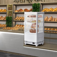 Garvee Commercial Display Refrigerator Glass Door Beverage Cooler CL-78-1 Energy Class B Drinks Fridge White 425mm Wide