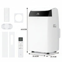 Garvee 12000 BTU Portable Air Conditioner 3-in-1 Cooling Dehumidifier and Fan Unit 45.3x39.7x86 cm White