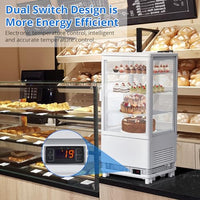 Garvee Commercial Display Refrigerator Glass Door Beverage Cooler CL-78-1 Energy Class B Drinks Fridge White 425mm Wide