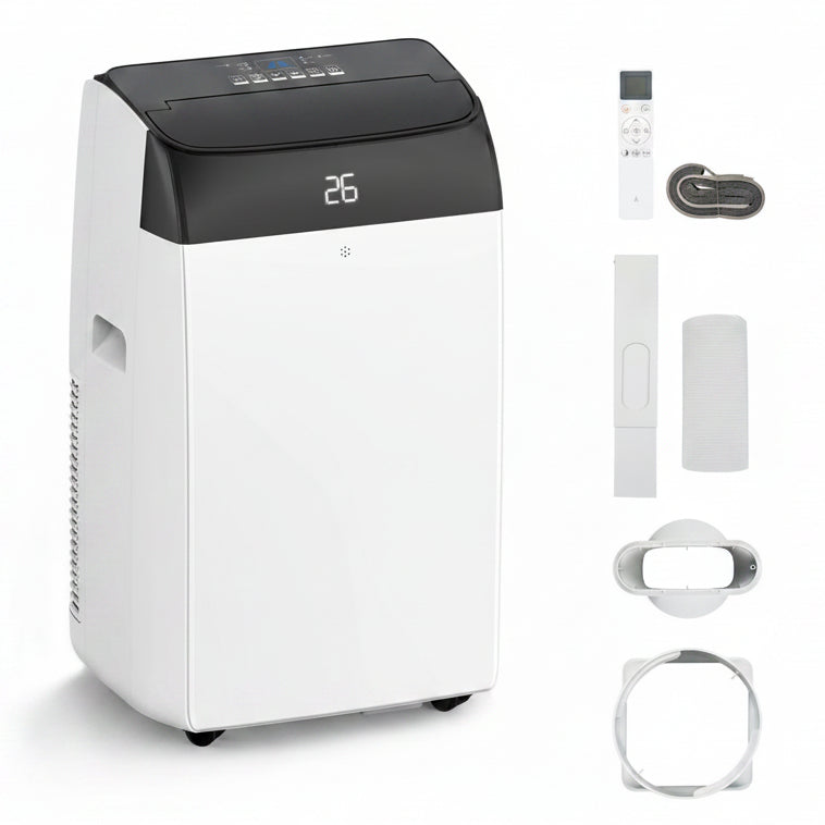Garvee 12000 BTU Portable Air Conditioner 4-in-1 Cooling Heating Dehumidifier and Fan Unit 39.6x46x86.5 cm White