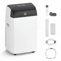Garvee 12000 BTU Portable Air Conditioner 4-in-1 Cooling Heating Dehumidifier and Fan Unit 39.6x46x86.5 cm White