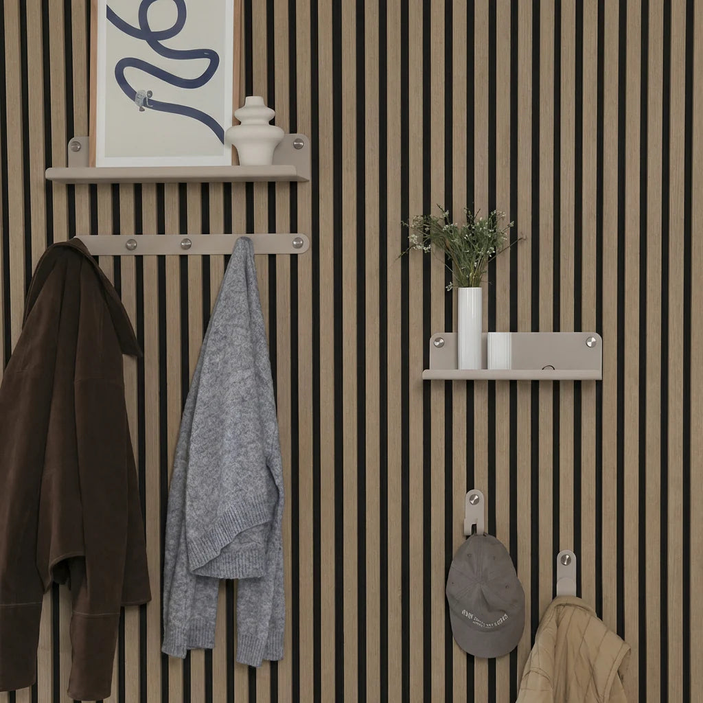 Garvee 4-Pack 47 x 24 Inch 3D Fluted Wood Slat Acoustic Panels, Soundproof Wall Decorative Panels for Home Theater Studio and Media Walls