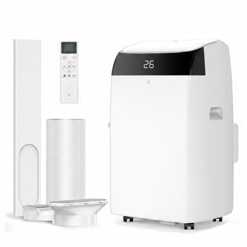 Garvee 12000 BTU Portable Air Conditioner 3-in-1 Cooling Dehumidifier and Fan Unit 45.3x39.7x86 cm White