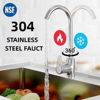 Garvee Free Standing Utility Sink Single Bowl Stainless Steel Commercial Kitchen Catering Basin Tap Hose 71.12 x 50.8 x 86.36 cm