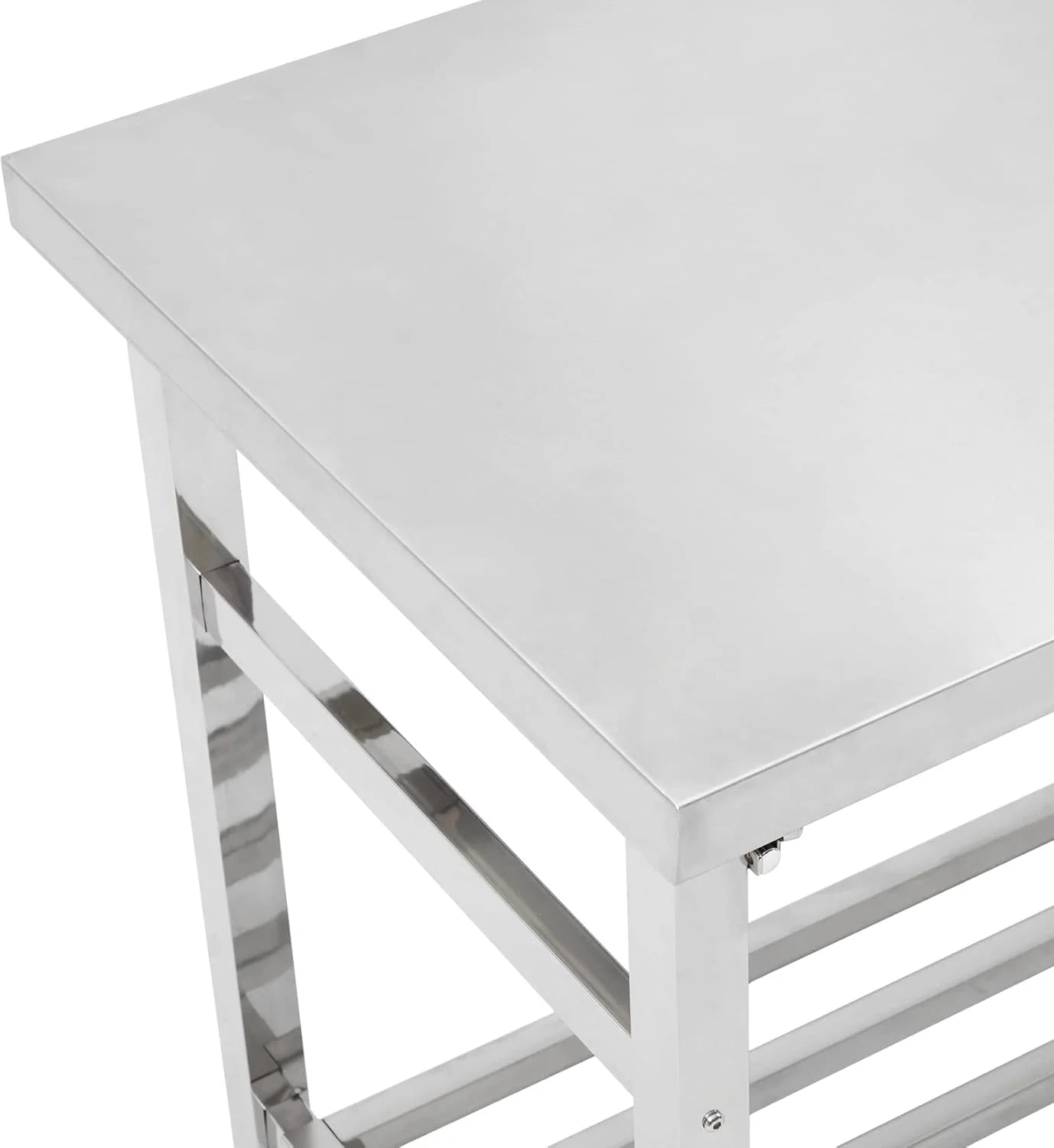 Garvee Stainless Steel Table 91.5x61 cm Heavy Duty Commercial Kitchen Prep Table with Adjustable Undershelf and Bullet Feet for Restaurant Home and Garage Silver
