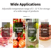 Garvee Commercial Countertop Display Refrigerator 4-Sided Glass Cake Showcase CL-78-1 Energy Class B White 425mm Wide