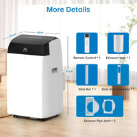 Garvee 10000 BTU Portable Air Conditioner 4-in-1 Cooling Heating Dehumidifier and Fan Unit 39.6x46x86.5 cm White
