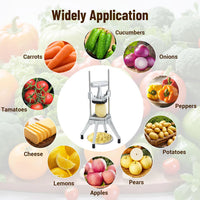 Garvee Vegetable Fruit Slicer 14 Inch Stainless Steel Commercial Manual Slicer for Kitchen Silver