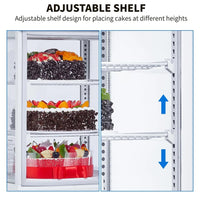 Garvee Commercial Countertop Display Refrigerator 4-Sided Glass Cake Showcase CL-78-1 Energy Class B White 425mm Wide