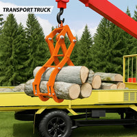 Garvee 91cm Log Tongs, 4 Claw Heavy Duty 1.5 Ton Log Grabber for Tractors, Forklifts & ATVs - High Visibility Skidding Tongs, Orange