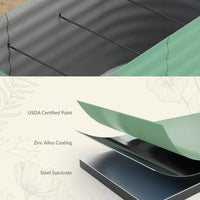 Garvee 244*122*46 cm Galvanized Raised Garden Bed - Rust-Resistant Metal Planter Box for Vegetables, Flowers, Herbs, Green