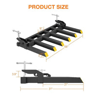 Garvee 147cm Heavy-Duty Clamp-on Tractor Debris Forks – 1800kg Capacity Loaders & Skid-Steer for Clearing Debris, Logs & Farm Waste