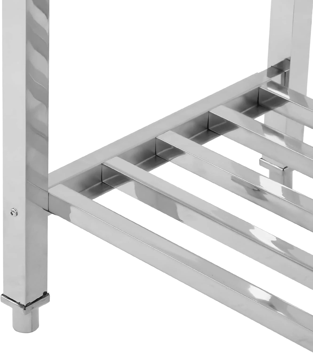 Garvee Stainless Steel Table 91.5x61 cm Heavy Duty Commercial Kitchen Prep Table with Adjustable Undershelf and Bullet Feet for Restaurant Home and Garage Silver