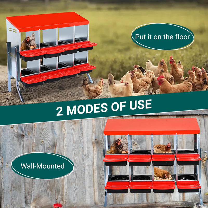 Wall-mounted nesting box stability