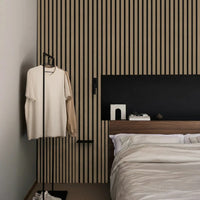 Garvee 2-Pack 47 x 24 Inch 3D Fluted Wood Slat Acoustic Panels, Soundproof Wall Decorative Panels for Home Theater Studio and Media Walls