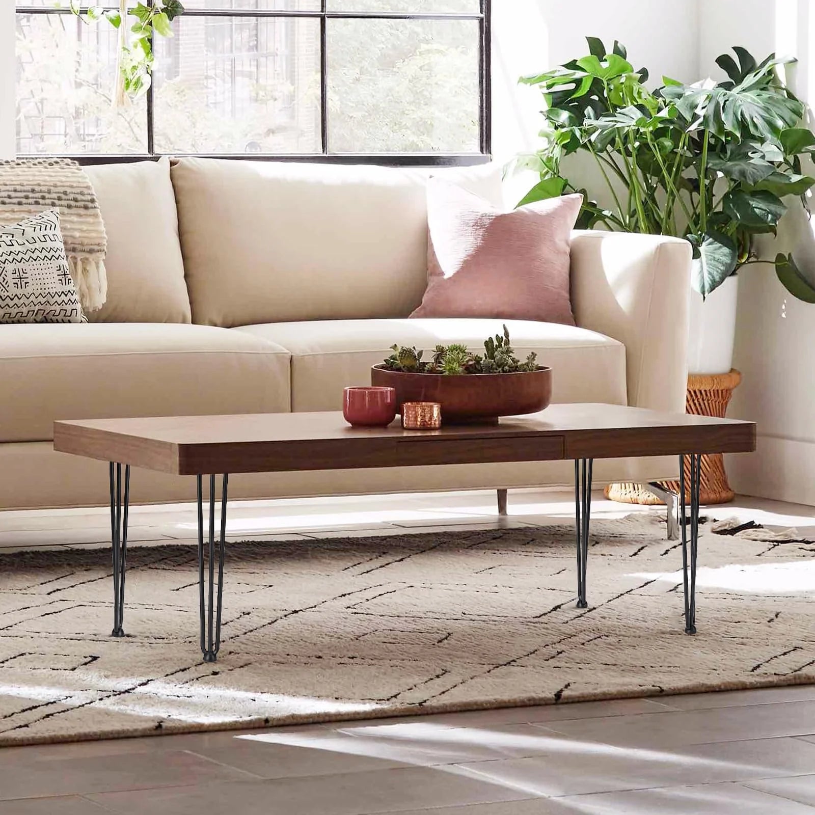 Garvee Heavy Duty Metal Table Legs 36 Inch - Sturdy Square Tube Design, Perfect for Coffee Tables, Durable Construction, Easy to Install, Set of 4 for Versatile Furniture Replacement