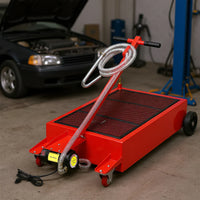 Garvee 20 Gallon Electric Waste Oil Drainer Cart Capacity 230V UK Plug with High Current Pump 2.5 m Hose Folding T Handle and Lockable Wheels for Cars and Commercial Vehicles