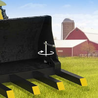 Garvee 147cm Heavy-Duty Clamp-on Tractor Debris Forks – 1800kg Capacity Loaders & Skid-Steer for Clearing Debris, Logs & Farm Waste