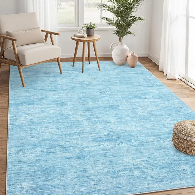 Garvee 120x170cm Modern Neutral Solid Colour Machine Washable Rug Hardwearing Carpet for Living Room Bedroom and Dining Area
