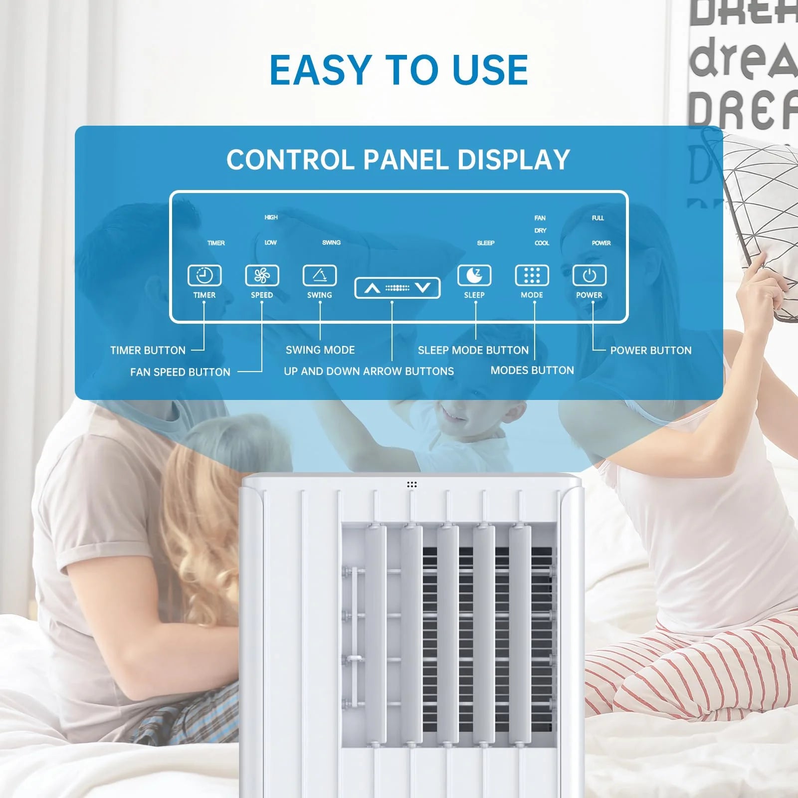 Garvee 9000 BTU 3-in-1 Portable Air Conditioner – Energy Efficient Mobile Air Con Unit with 42L Dehumidifier – Includes Window Kit & UK Plug – For Home & Office