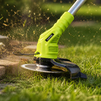 Garvee Cordless String Trimmer, 20V Battery Powered Weed Eater with Wheels, 3-in-1 Grass Trimmer with Blades for Lawn & Garden
