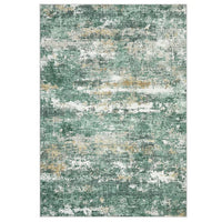 GARVEE Large Area Rug 160x230cm Green Abstract Vintage Carpet Soft Low Pile Stain-Resistant Comfortable Floor Mat Living Room Bedroom