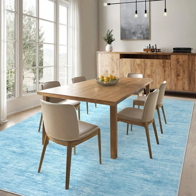 Garvee 120x170cm Modern Neutral Solid Colour Machine Washable Rug Hardwearing Carpet for Living Room Bedroom and Dining Area