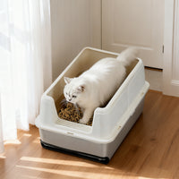 Garvee Stainless Steel Cat Litter Box,Easy to Clean and Odour-Resistant Cat Litter Tray
