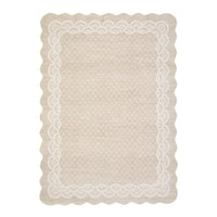 Garvee 160×230 Cm Modern Area Rug with Regular Wavy Scalloped Edges, Skin-Friendly Soft Tufted Carpet, Washable, Non-Slip Backing, Ideal for Living Room & Bedroom