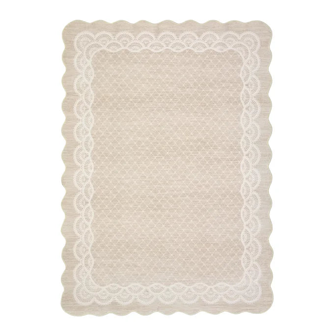 Garvee 240x340 Cm Modern Soft Area Rug for Living Room or Bedroom – Durable Low-Pile Carpet, Easy Care, Neutral Beige Color – Perfect Home Decor – Size 240x340cm