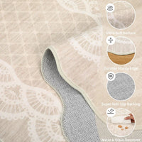 Garvee 240x340 Cm Modern Soft Area Rug for Living Room or Bedroom – Durable Low-Pile Carpet, Easy Care, Neutral Beige Color – Perfect Home Decor – Size 240x340cm