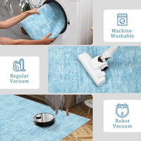 Garvee 120x170cm Modern Neutral Solid Colour Machine Washable Rug Hardwearing Carpet for Living Room Bedroom and Dining Area