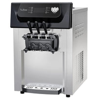 GARVEE 2200W Commercial Soft Serve Ice Cream Machine 3 Flavour 20-28L/h LCD Touch Screen Auto Cleaning Maker for Cafe Restaurant Bar