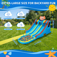 Garvee 8-in-1 Inflatable Water Park for Kids – Hexagonal Dragon-Themed Pool, Double Slides, Climbing Wall, Bounce House, Basketball Hoop, Water Guns, Durable Oxford, 550W Blower – 26002 Inflatable Water Park Hexagonal Dragon Theme - British Standard