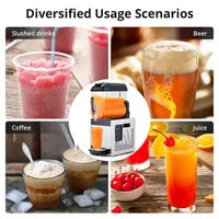 Garvee 230V Stainless Steel Commercial Slush Machine 12 L Capacity with Self Cleaning Function for Frozen Margaritas Cocktails Smoothies Restaurants,Bars,Coffee Shops and Home