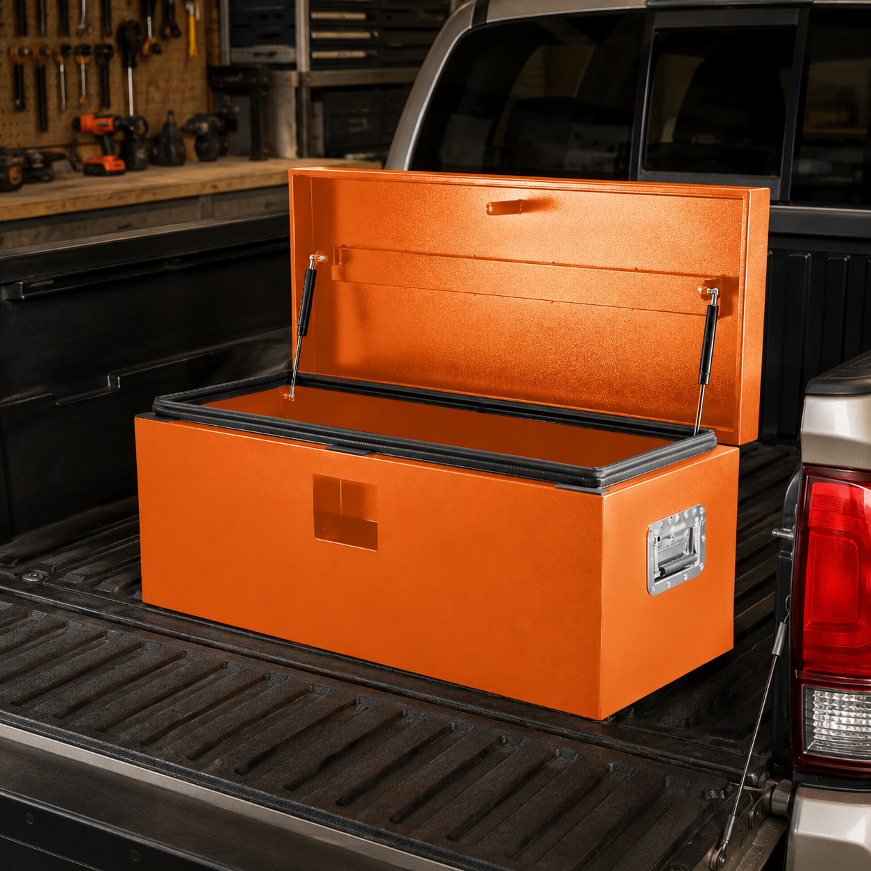 Garvee Truck Bed Tool Box 36x15x15 Inch Heavy Duty Steel Storage Box for Truck RV Trailer Orange