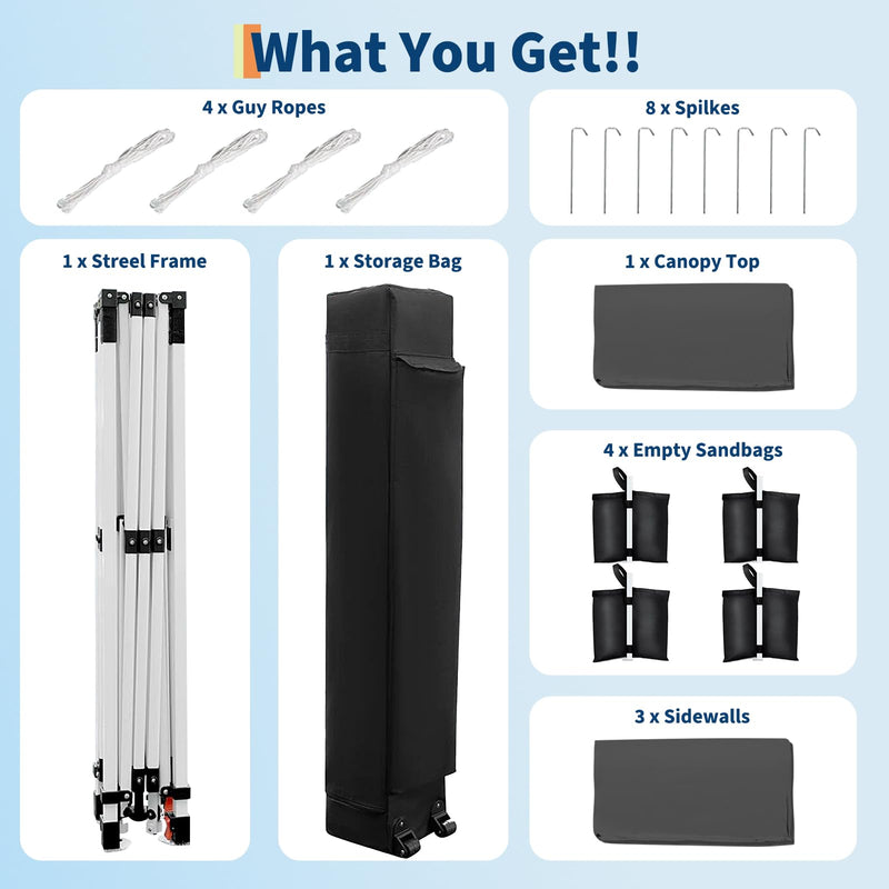 Commercial-grade canopy setup for markets and events