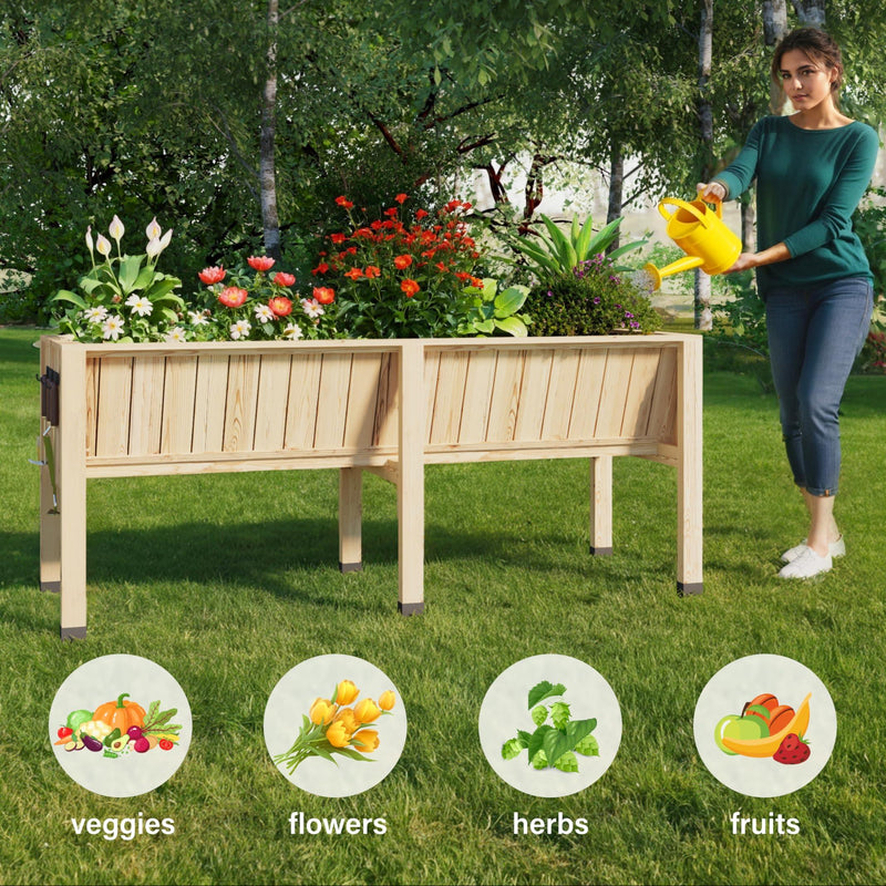 Elevated Wooden Planter Box