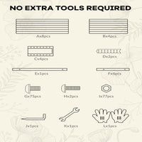 Garvee 180x90x60cm Galvanized Raised Garden Bed,Deep Root Planter Box for Vegetables,Flowers,Herbs-Large Metal Raised Garden Bed Kit Outdoor,Oatmeal